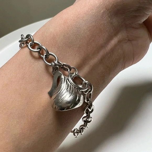 HERSHEY'S KISSES Bracelet Italian 925 Sterling Silver - Picture 4 of 8